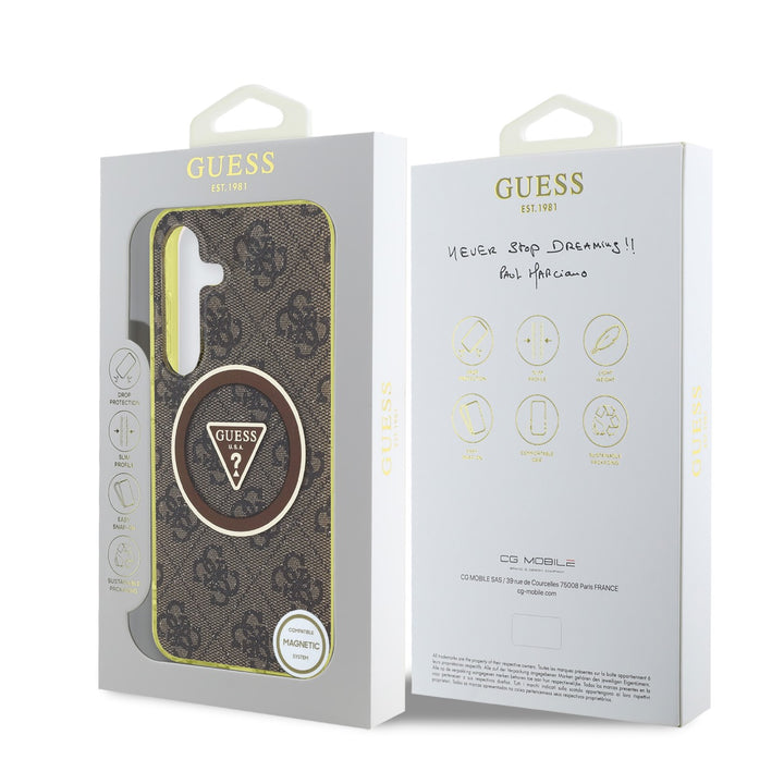 Funda Guess 4G Logo Triángulo Samsung S25 Café