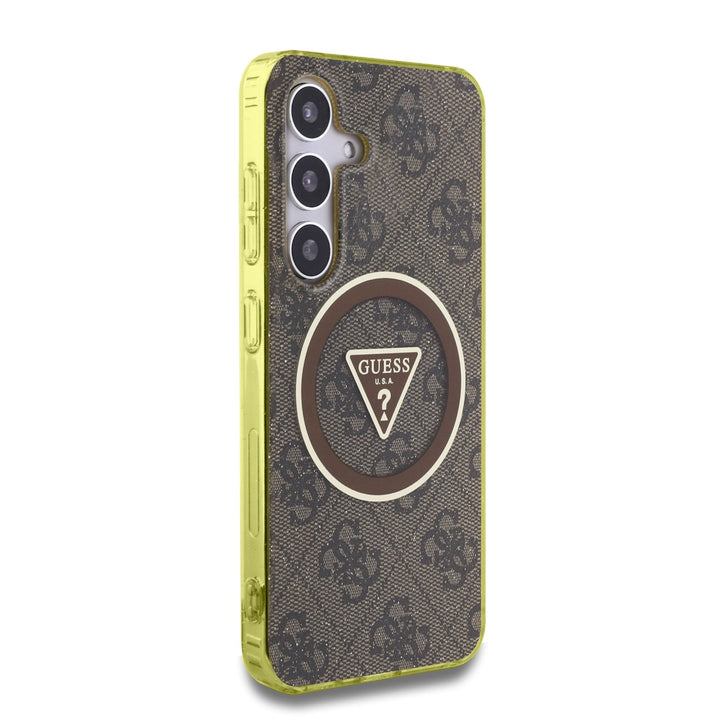 Funda Guess 4G Logo Triángulo Samsung S25 Café