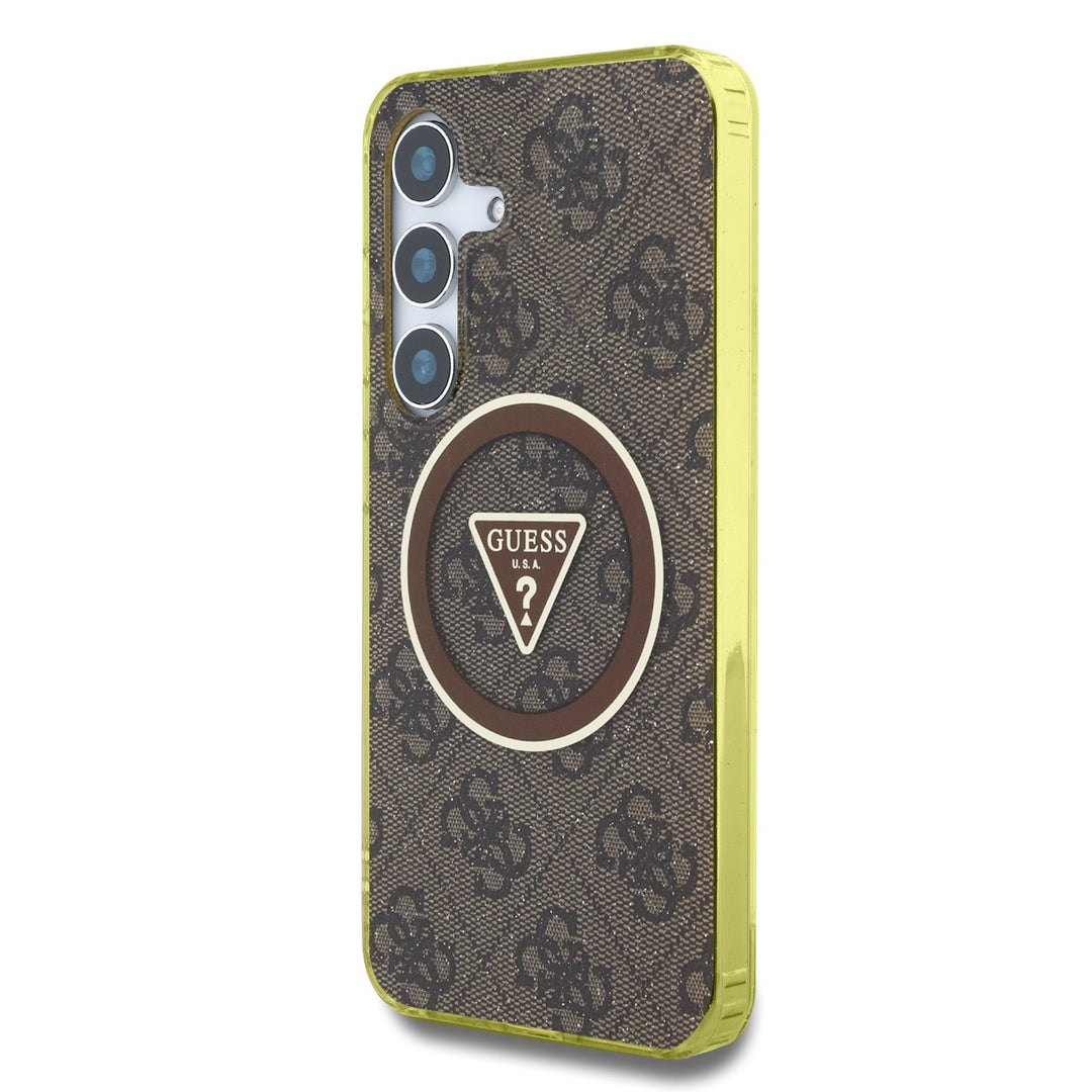 Funda Guess 4G Logo Triángulo Samsung S25 Café