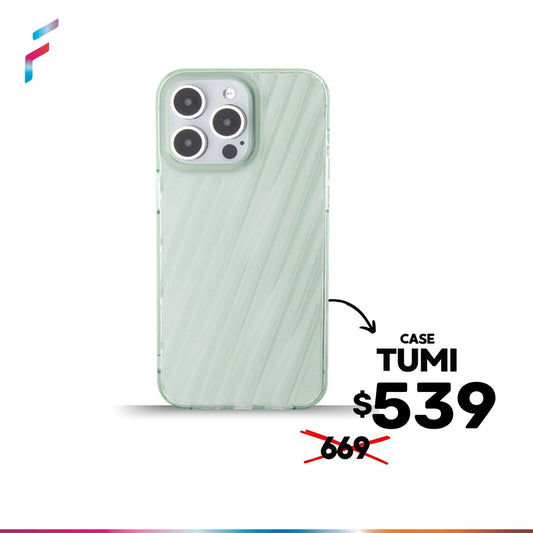 Case TUMI Bordes Verdes para iPhone 15 Pro Max – Funda Premium Resistente y Elegante