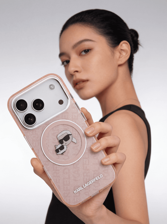 Funda Karl Lagerfeld Choupette Glitter con MagSafe para iPhone 17 Pro Max – Edición Premium