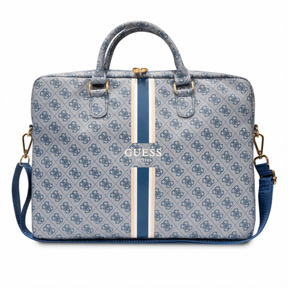 Portafolio Guess 4G Printed Stripes Azul
