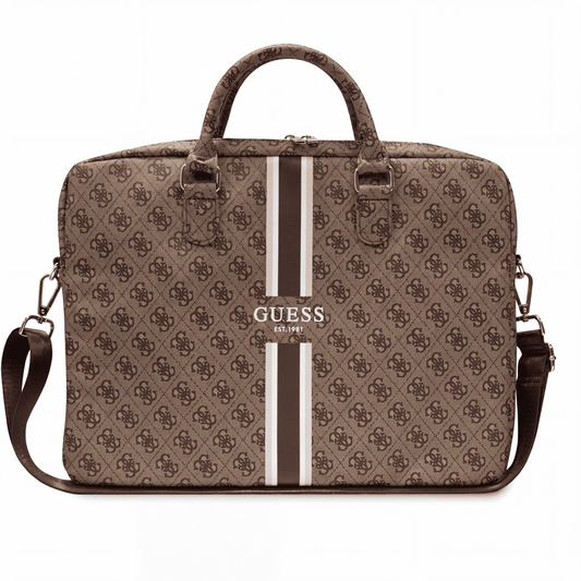 Portafolio Guess 4G Printed Stripes Café