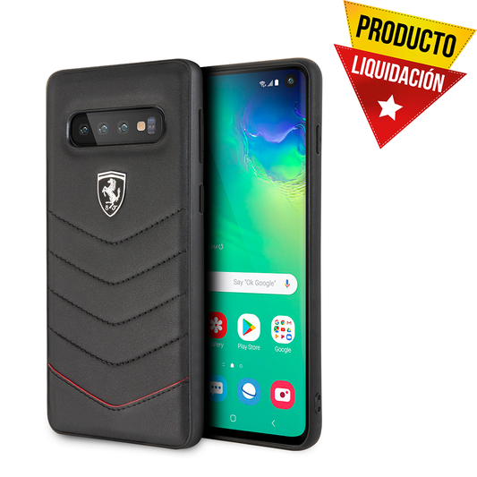 Funda Case Ferrari Piel Negra Fechas Samsung S10