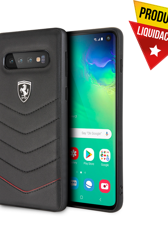 Funda Case Ferrari Piel Negra Fechas Samsung S10