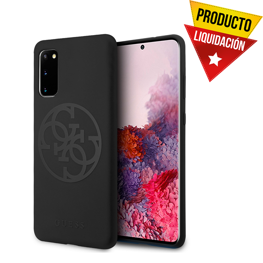 Case/Funda GUESS silicon Logo 4G negro Samsung S20 Lite