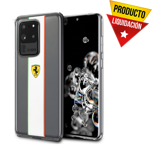 Funda Case Ferrari transparente pista Italia Samsung Galaxy S20 Ultra
