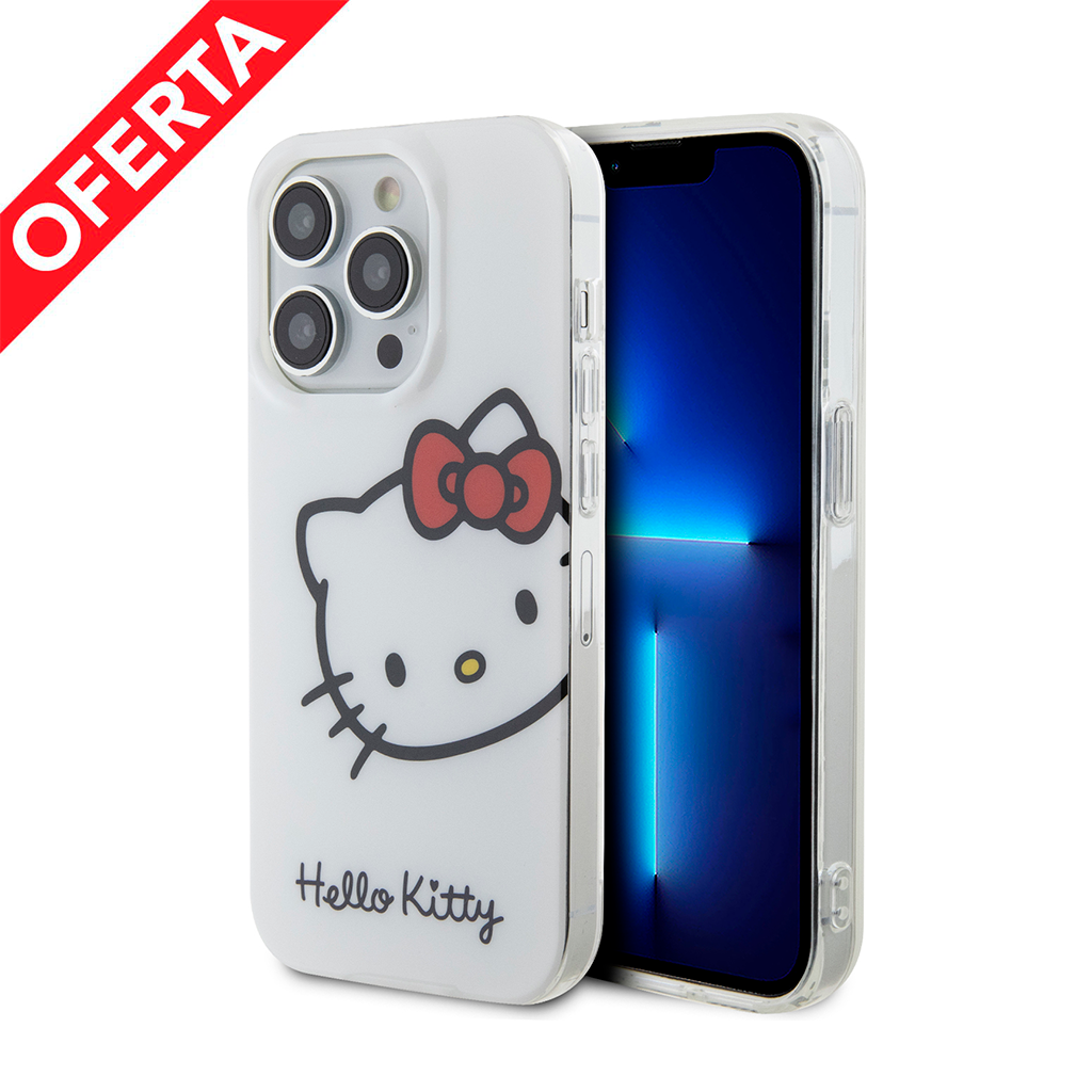 Funda Hello Kitty Original iPhone 15 Pro Cabeza Logo