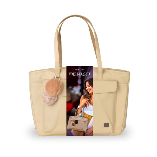 Bolsa Forward Tote para Laptop 15.6” Beige – Elegante y Versátil