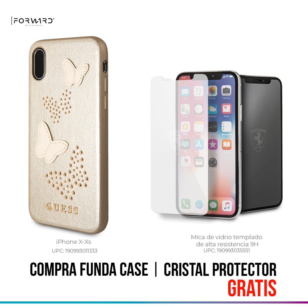 Funda Case Guess Mariposas Beige iPhone X/xs