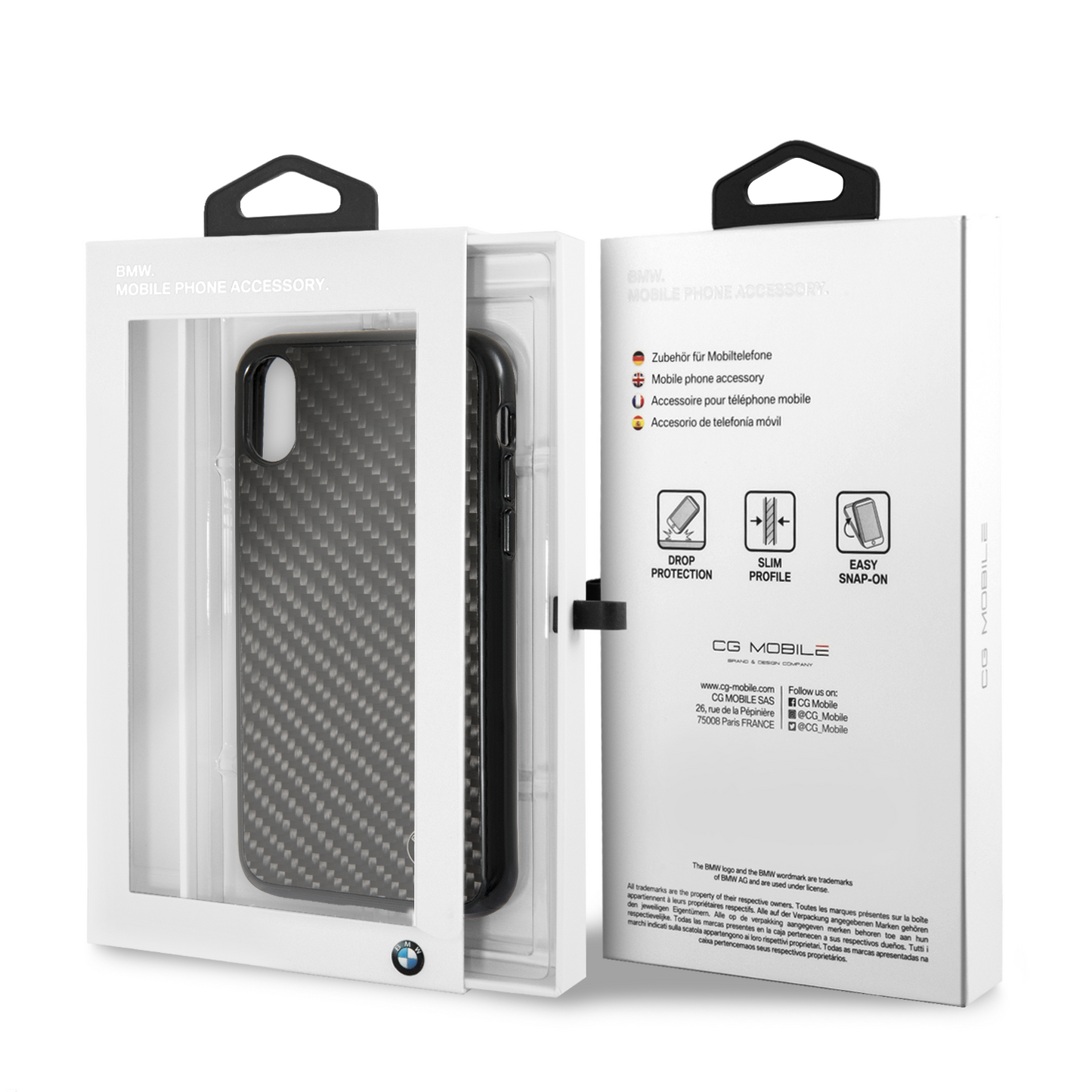 Funda Case Bmw Signature Fibra Carbono iPhone X/xs - ForwardContigo