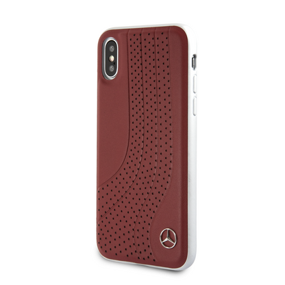 Funda Case Mercedes Benz Arcos Piel Roja iPhone X/xs - ForwardContigo