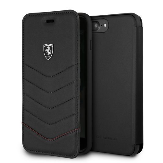 Funda Case Ferrari Piel Negra Fechas iPhone 6,7,8 Plus - ForwardContigo