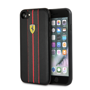 Funda Case En Piel Negra Ferrari iPhone 6, 7, 8 y SE - ForwardContigo