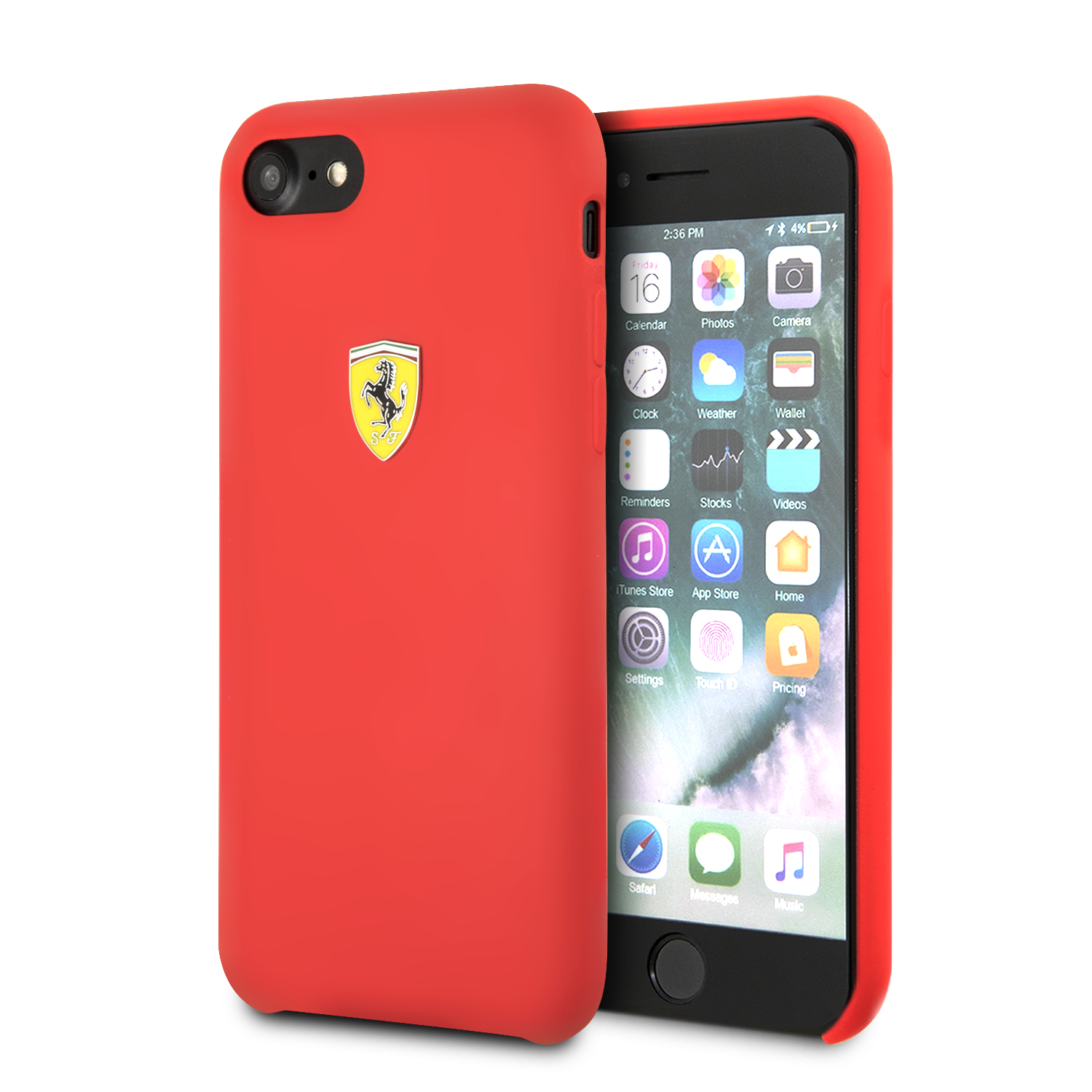 Case Funda Silicon Roja Ferrari Ip 6,7,8 y SE - ForwardContigo