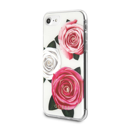 Case/Funda Guess Cristal y Rosas iPhone SE 2022, 6, 7 y 8 + Cristal Protector Gratis