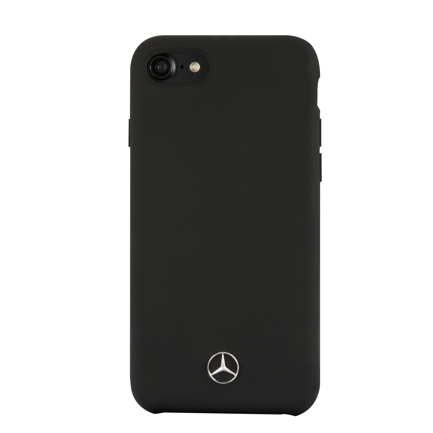 Case Funda Mercedes Benz silicon negra iPhone 6, 7, 8 y SE - ForwardContigo