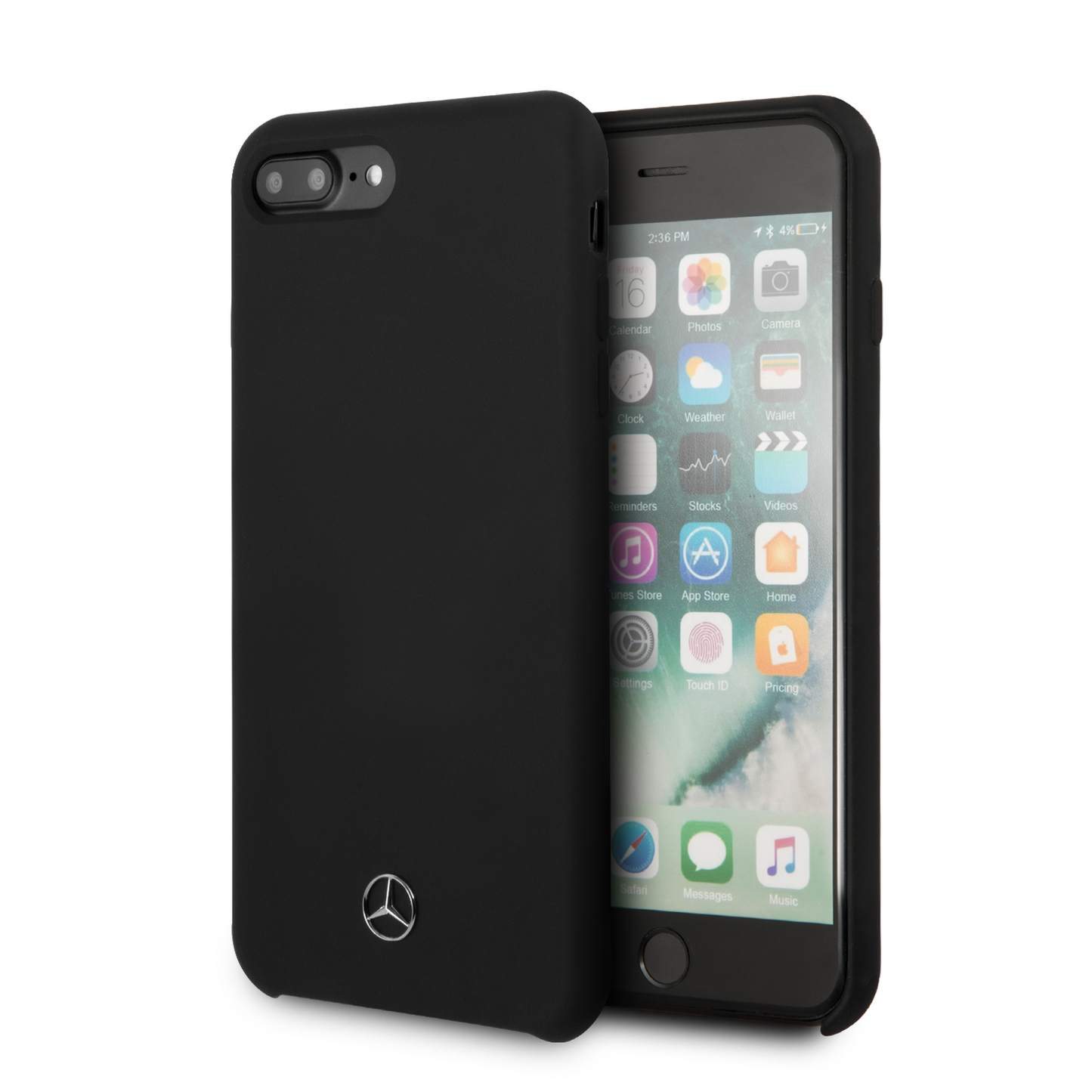 Funda Case Mercedes Benz Silicon Negra iPhone 6+7,8 Plus - ForwardContigo