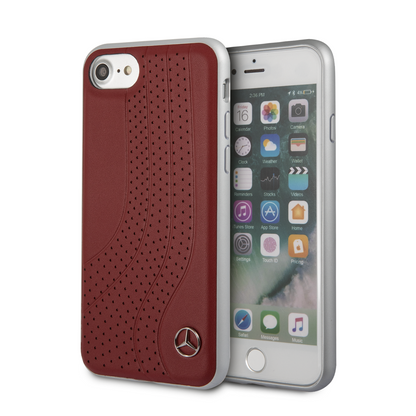 Funda Case Mercedes Benz Arcos Piel Roja Ip 6,7,8 y SE - ForwardContigo