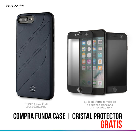 Funda Mercedes Benz negra Grecas iPhone 6,7,8 Plus