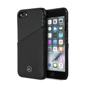 Funda Case Mercedes Benz Piel/carbono Negra iPhone 6, 7, 8 y SE - ForwardContigo