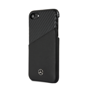 Funda Case Mercedes Benz Piel/carbono Negra iPhone 6, 7, 8 y SE - ForwardContigo