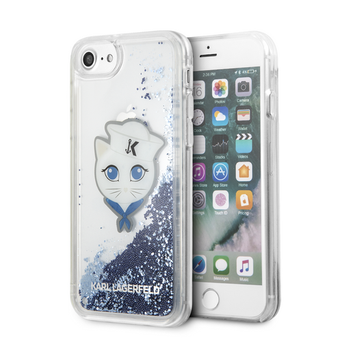 Funda Case Karl Choupete Glitter Azul iPhone 6, 7, 8 y SE - ForwardContigo