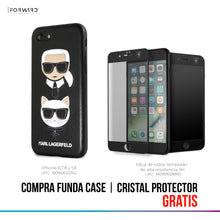 Cargar imagen en el visor de la galería, Case/Funda Karl Lagerfeld &amp; Choupette Color Negro iPhone SE 2022, 6, 7 y 8 + Cristal Protector GRATIS