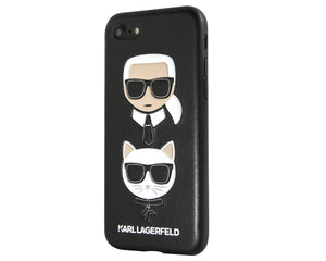 Case/Funda Karl Lagerfeld & Choupette Color Negro iPhone SE 2022, 6, 7 y 8 + Cristal Protector GRATIS