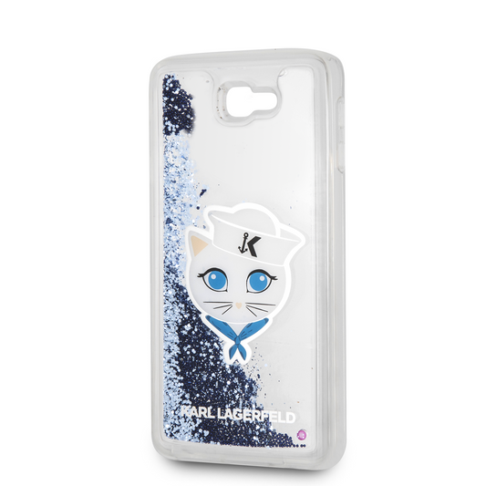 Funda Case Karl Lagerfeld Chupet Marin Brillo Liquido Azul J7 - ForwardContigo