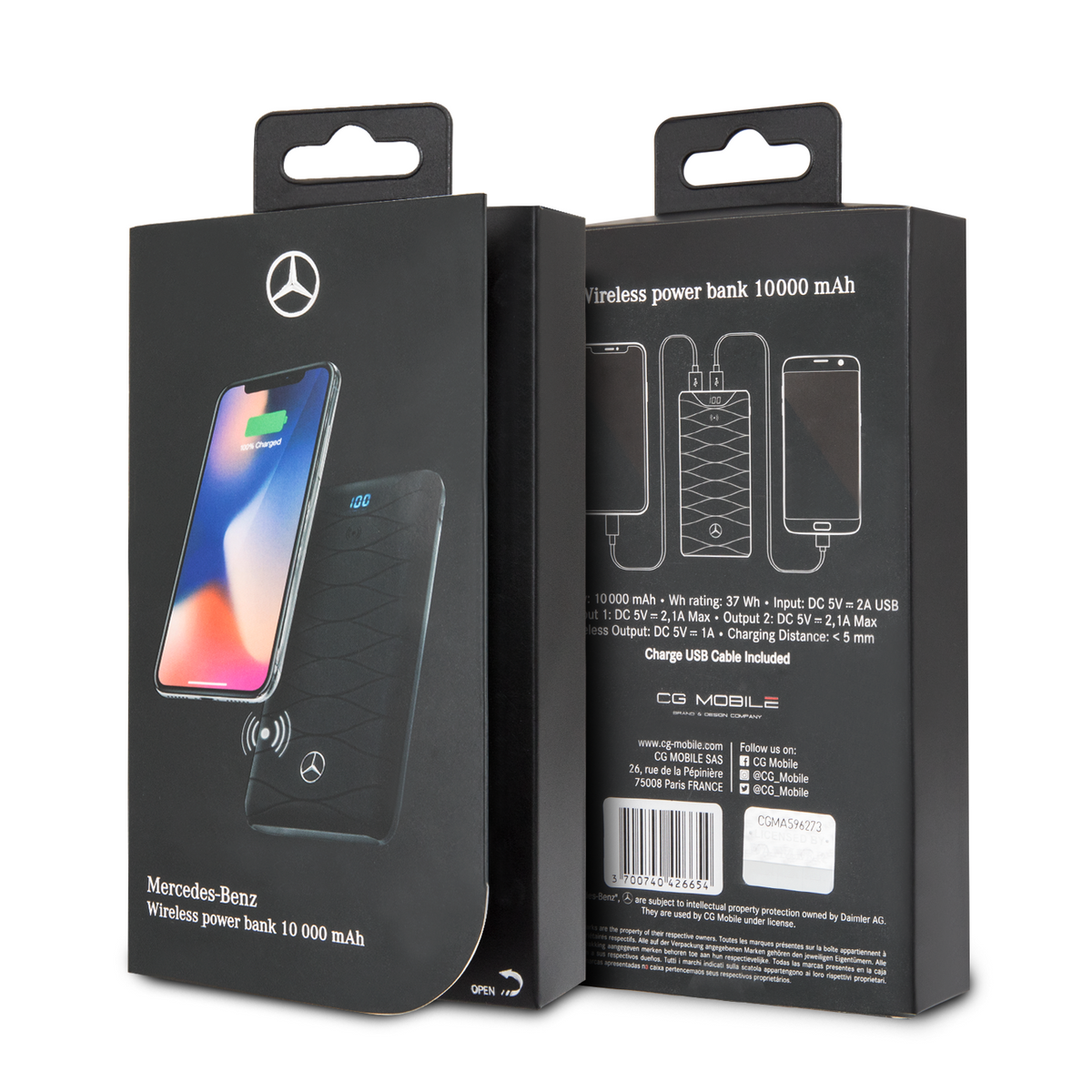 Power Bank Mercedes Benz inalambrico 10,000 mAh - ForwardContigo