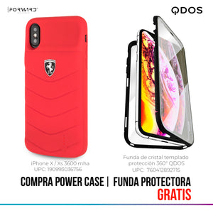Power Funda Case Ferrari Roja 3600mha iPhone X/xs