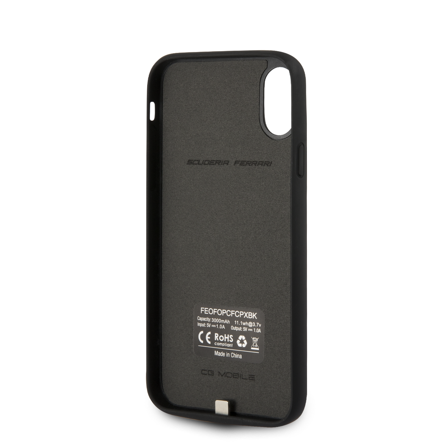 Power Funda Case Ferrari Negra 3600 mAh iPhone X