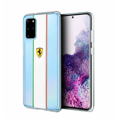 Funda Case Ferrari transparente pista Italia Samsung  Galaxy S20 Lite