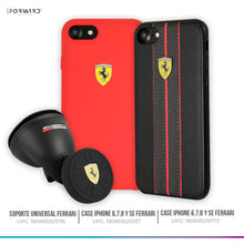 Cargar imagen en el visor de la galería, Case/Funda Ferrari iPhone SE 2022, 6, 7 y 8. + Soporte Universal