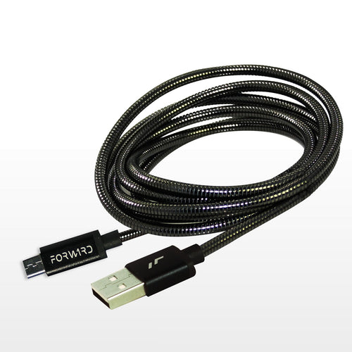 Cable Metálico Micro USB 1.20m. Negro Forward - ForwardContigo