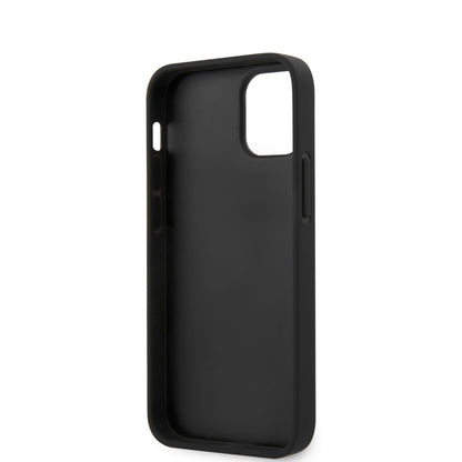 Case/Funda BMW de Piel y Fibra Carbono Color Negro iPhone 12 Mini