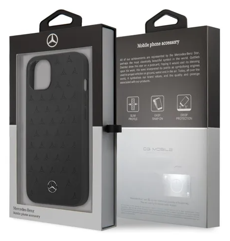 Case/Funda Mercedes Benz de Piel con Estampado de Estrellas iPhone 13 Pro Max