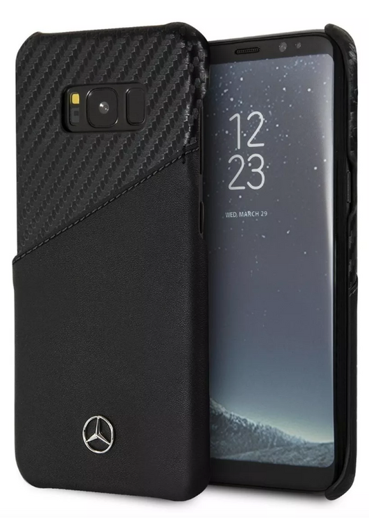 Funda Case Mercedes Benz Piel Y Carbono Negra Sam S8 - ForwardContigo