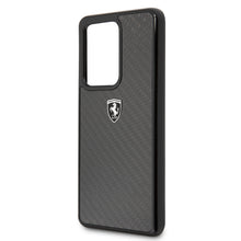 Cargar imagen en el visor de la galería, Case Funda Ferrari Fibra de Carbono Original Negra  Samsung Galaxy S20 Ultra - ForwardContigo