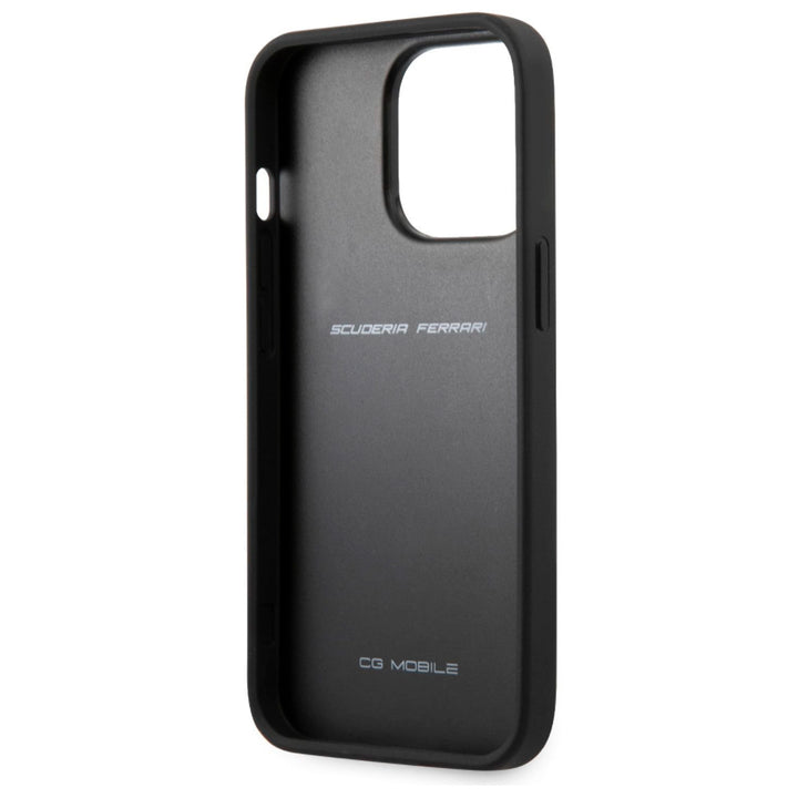 Case/Funda Ferrari de Piel con Costura Roja iPhone 13 Pro Max