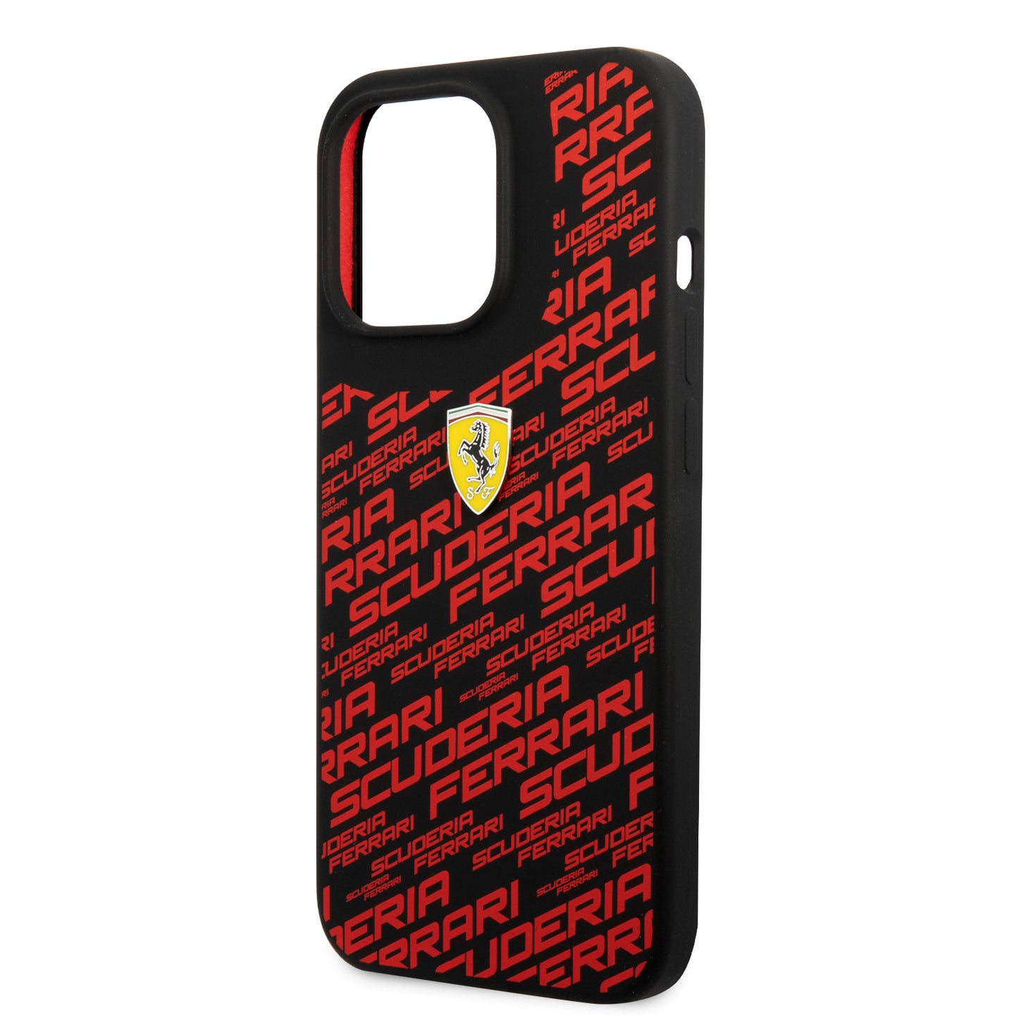 Case/Funda Ferrari de Silicón TPU con Diseño Scuderia Color Negro para iPhone 14 Pro Max