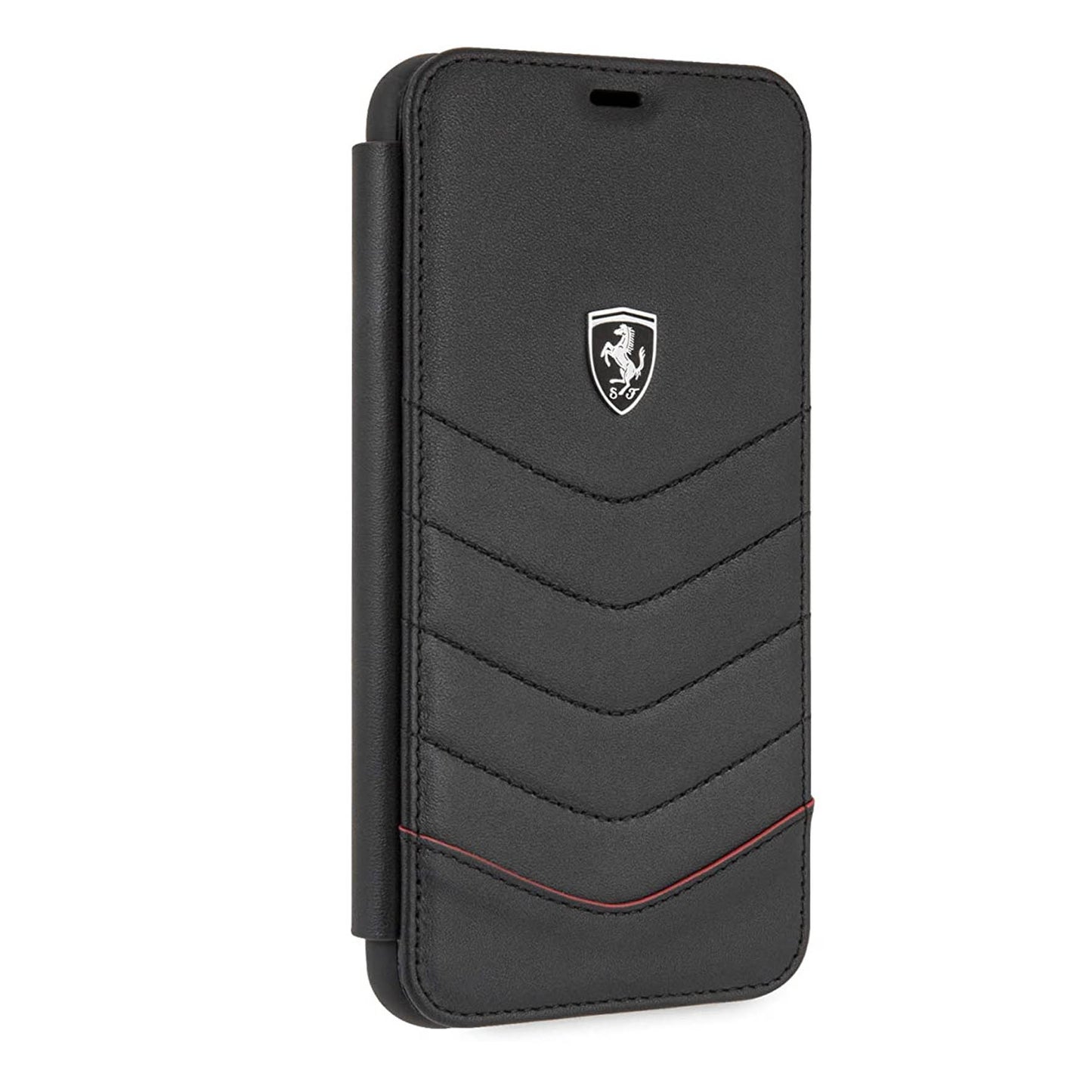 Funda Case Ferrari libro piel acolchado Negro iPhone XS Max