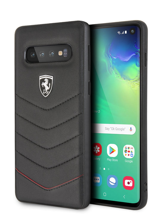 Funda Case Ferrari Piel Negra Fechas Samsung S10