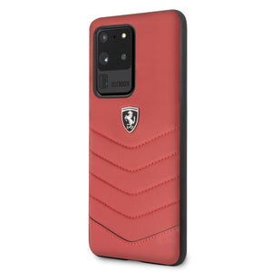 Funda Case Ferrari Heritage Piel acolchado rojo Samsung Galaxy S20 Ultra