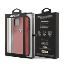 Cargar imagen en el visor de la galería, Case/Funda Ferrari de Piel Perforada Color Rojo iPhone 11 Pro Max + Cristal Protector GRATIS