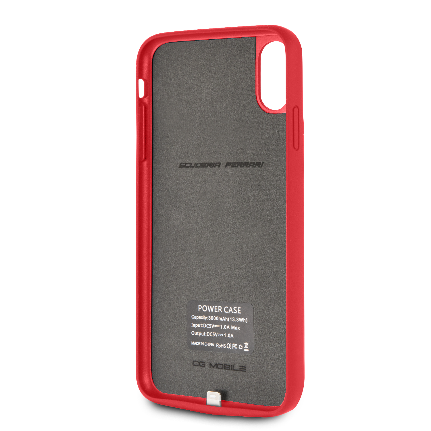 Power Funda Case Ferrari Roja 3600mha iPhone X/xs - ForwardContigo