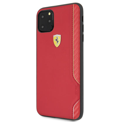 Case/Funda Ferrari Rígida con Fibra de Carbono Color Rojo iPhone 11 Pro Max