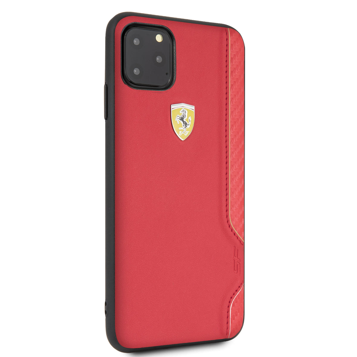 Case/Funda Ferrari Rígida con Fibra de Carbono Color Rojo iPhone 11 Pro Max