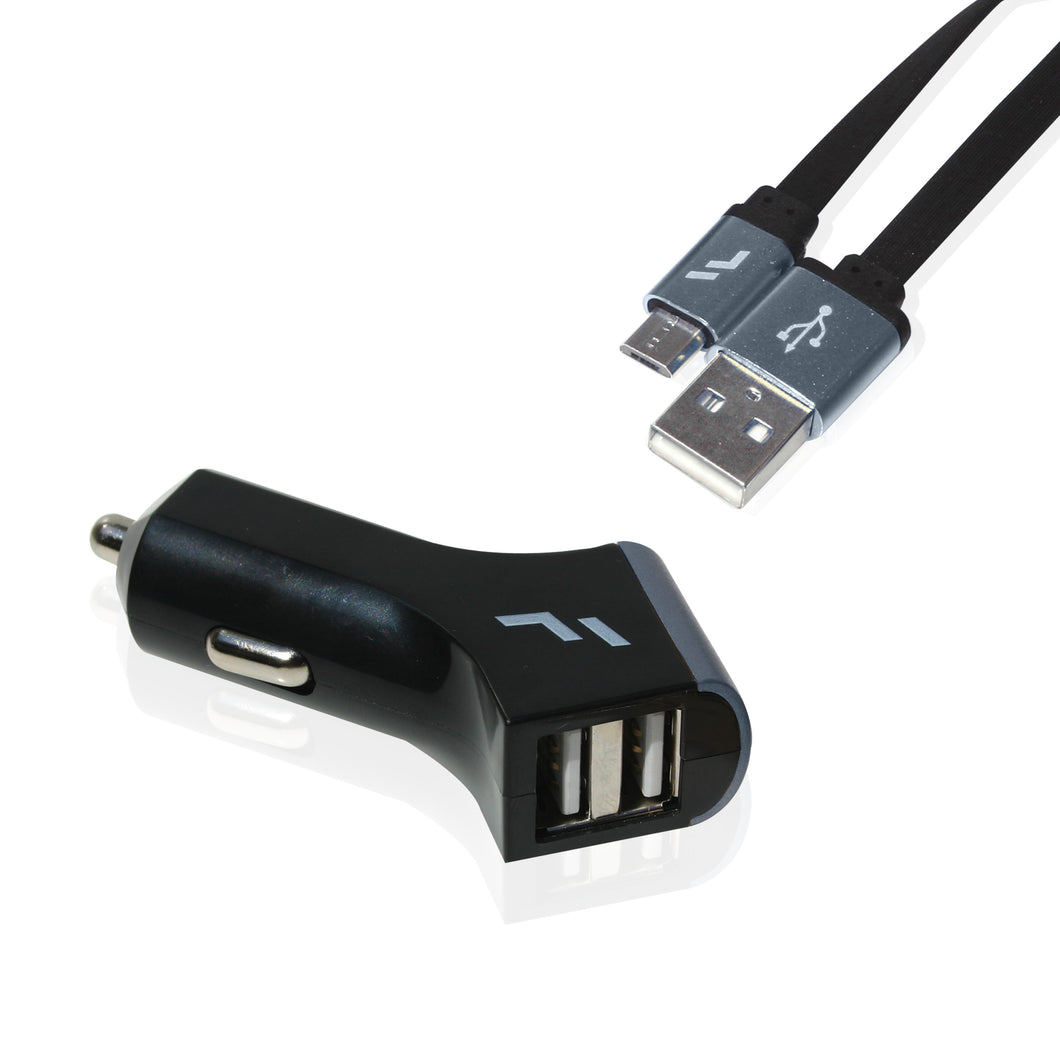Cargador de Auto Micro USB Gris  Forward - ForwardContigo